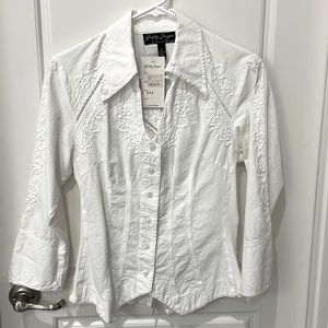 NEW! Gretty Zueger White Blouse